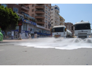 Mezitli’de Korona Virüsle Mücadele Çalışmaları Sürüyor