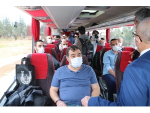 Şanlıurfa’da Karantina Süresi Biten 315 Kişi Memleketlerine Gönderildi