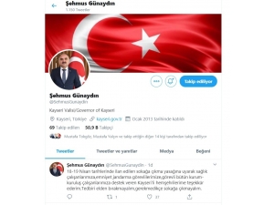 Vali Günaydın’dan Sokağa Çıkma Kısıtlamasına Uyanlara Teşekkür