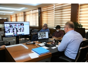 Başkan Bilgin Video Konferans Yöntemiyle Muhtarla Toplantı Yaptı