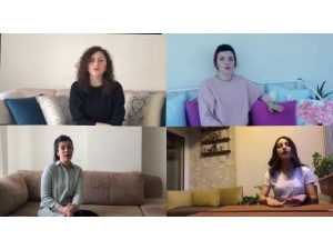 Samsun’da Öğretmen Ve Öğrencilerden Klipli ’Evde Kal’ Mesajı