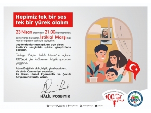 Başkan Posbıyık "İstiklal Marşı İçin 21.00’da Buluşalım”