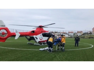 Avşa Adası’ndan Helikopter Ambulansla Sevk Edildi