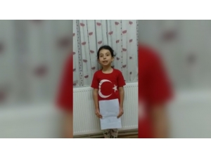 Minik Begüm’den Milli Eğitim Müdürü Esen’i Duygulandıran Şiir