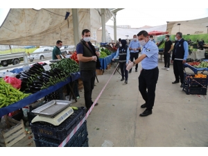 Haliliye Zabıtası Semt Pazarlarında Tedbirleri Sıkı Tutuyor