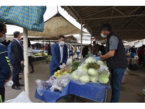Pazarlarda Korona Virüs Tedbirleri En Üst Seviyeye Çıkarıldı