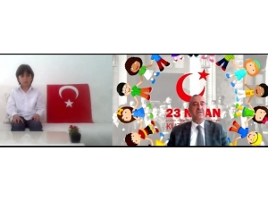 23 Nisan Kutlamasında, Telekonferansla Temsili Başkan Oldu