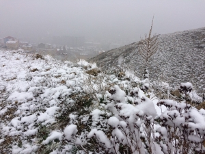 Bayburt’ta Nisan Ayının Sonuna Doğru Kar Yağışı