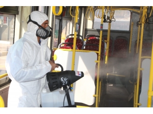 Antalya’nın Toplu Ulaşım Araçlarına Dezenfekte