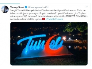 Tunceli’de Korona Tedavisi Gören 1 Hasta Kaldı