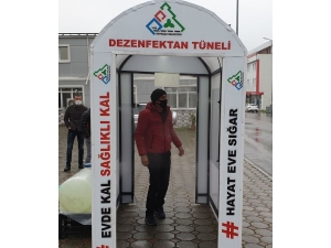 Kaynaşlı’ya Dezenfektan Tüneli Koyuldu