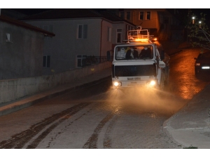 Havza’da Mahallerde Dezenfeksiyon Çalışması