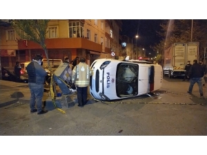 Polis Ekipleri Kaza Yaptı: 2 Polis Yaralandı