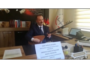 Müdürden ’Dombra’ Müzikli ’Korona Virüs’ Şarkısı