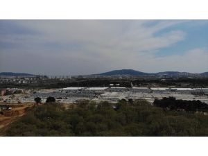 Sancaktepe’deki Salgın Hastanesinin Yapım Çalışmaları Havadan Görüntülendi