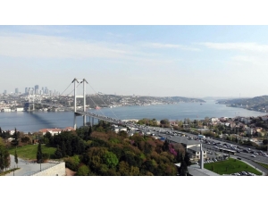 15 Temmuz Şehitler Köprüsü’nde Oluşan Trafik Havadan Görüntülendi