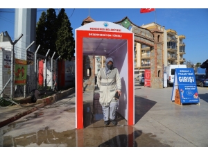 Menderes’te Dezenfeksiyon Tünelleri Devrede