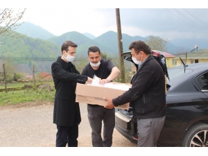 Cide’de Köylerin Dezenfektan Ve Maske İhtiyaçları Karşılanıyor