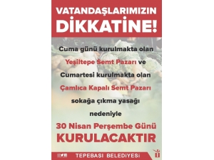 Çamlıca Ve Yeşiltepe’de Pazarlar Perşembe Günü Kurulacak