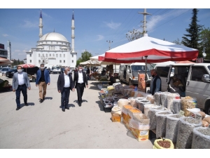 Pazaryerinde Tedbirleri Yerinde İnceledi