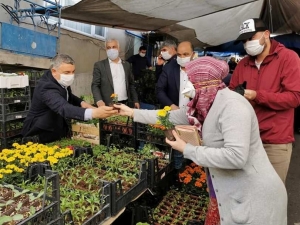 Başkan Şayir, Vatandaşlara Çiçek Tohumu Dağıttı