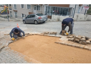Bilecik’te Asfalt Yama Ve Parke Taşı Çalışmaları Devam Ediyor