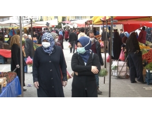 Sokağa Çıkma Kısıtlama Öncesi Pazar Yerlerinde Kurallara Uyuldu