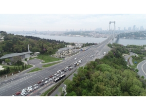 15 Temmuz Şehitler Köprüsü’ndeki Denetimler Havadan Görüntülendi