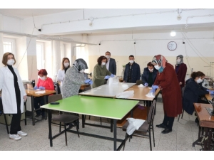 Halk Eğitim Merkezi Maske Üretimine Başladı