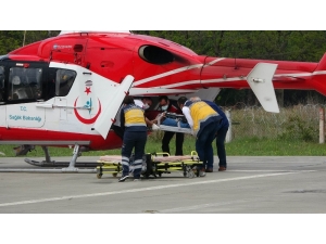 Kalbi Duran Hastanın Yardımına Ambulans Helikopter Yetişti