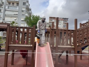 Sokağa Çıkma Kısıtlamasında Kepez Dezenfekte Edildi