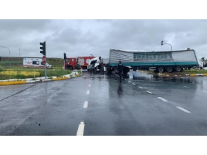 Tekirdağ’da 2 Tır Çarpıştı: 1 Yaralı