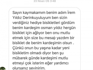 Duygu Dolu Mesaja Kaymakam Kayıtsız Kalmadı