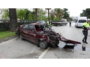 Samsun’da Otomobil Takla Attı: 1 Yaralı