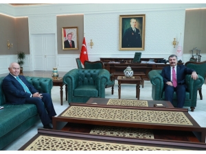 Sağlık Bakanı Koca, Tff Başkanı Özdemir İle Görüştü