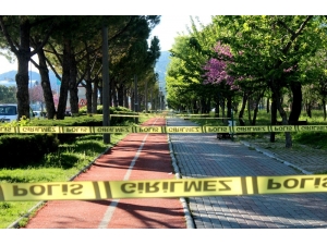 Menteşe’de Yürüyüş Yolu Şerit Çekilerek Kapatıldı