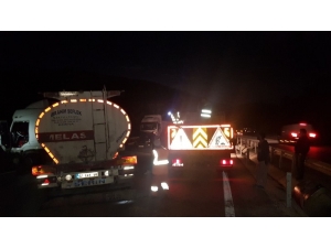 Freni Patlayan Tır Karşı Şeride Geçti