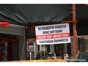 Didimli Hayırsever 3 Veresiye Defterinin Borcunu Kapattı