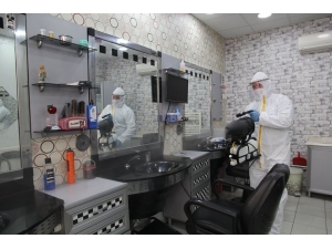 Berber Ve Kuaförler Dezenfekte Edildi