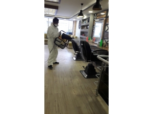 Dörtyol’da Berber Ve Kuaförler Dezenfekte Edildi