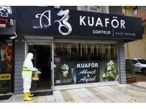 Manavgat’ta Kuaför, Berber Ve Güzellik Salonlarına Dezenfekte