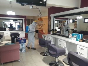 Safranbolu’da Berber Ve Kuaförler Dezenfekte Edildi