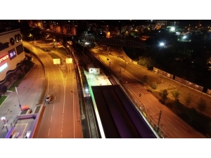 Marmaray’dan İki Kıta Arası Geçiş Yapan Yük Treni Havadan Görüntülendi