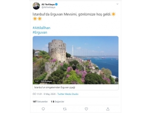Vali Yerlikaya’dan Erguvan Paylaşımı