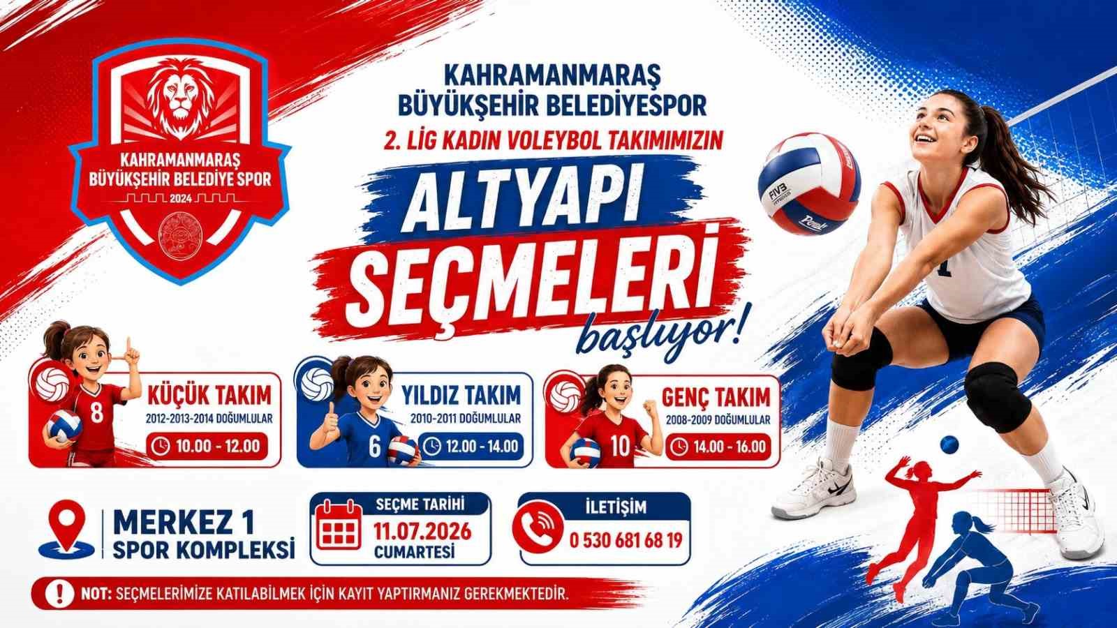 kahramanmaras-buyuksehir-belediyespor-kadin-voleybol-takimi-altyapi-secmeleri-basliyor
