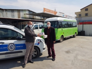 Büyükşehir’den Toplu Taşıma Kooperatiflerine 30 Bin Maske