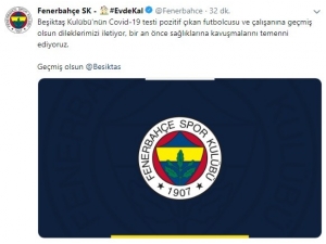 Fenerbahçe’den Beşiktaş’a Geçmiş Olsun Mesajı