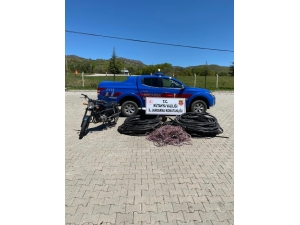 Kablo Hırsızı Yakalandı