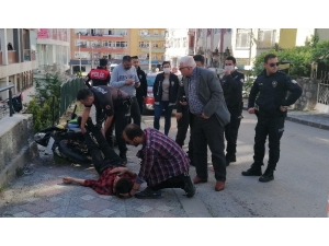 Kısıtlamada Motosikletiyle Polisten Kaçan Sürücü Kaza Yapınca Yakalandı