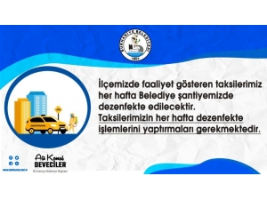 Burhaniye’de Taksiler Ve Durakları Dezenfekte Edilecek